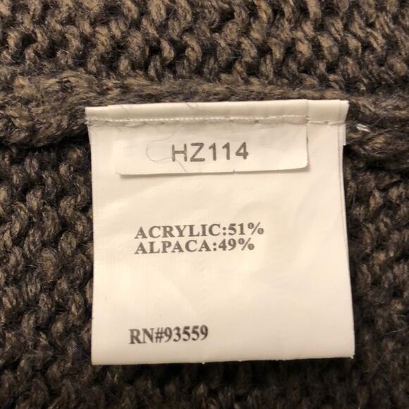 Peppe Peluso Brown lightweight Sweater Coat Woman Size Medium Missing Belt - Picture 5 of 7